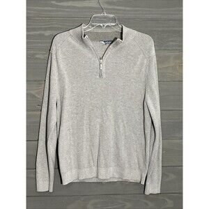 Tommy Bahama Relax Men's Gray Sweatshirt 1/4 Zip Pullover Medium